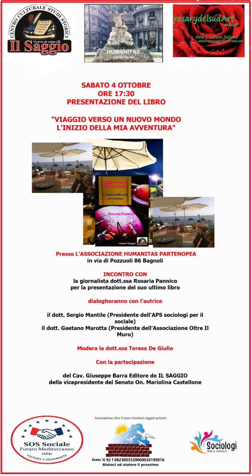 Viaggio verso un nuovo mondo: la presentazione del libro di Rosaria Pannico a Bagnoli